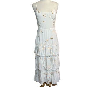 ALTERED Reformation Foxglove Tiered Floral Maxi Dress In Opium approx size 6 s/m